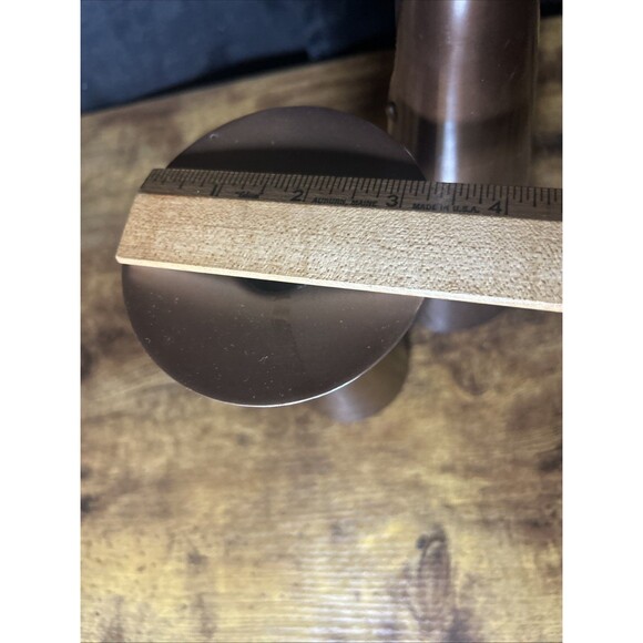 Partylite Copper Metal Taper candle Stick Holders Faux Rivets Design Vtg India - Picture 10 of 11